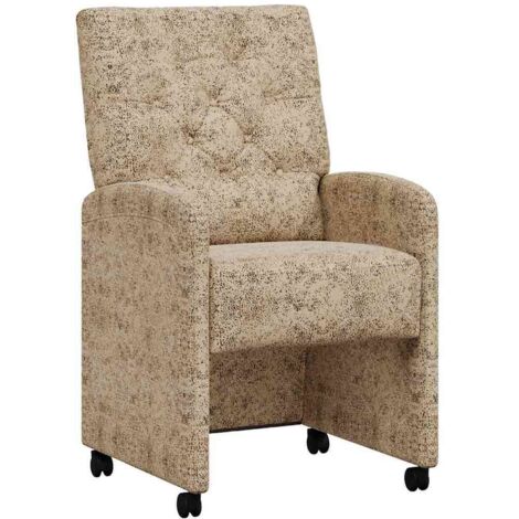 Esszimmerstühle mit Rollen 2 pcs Hellgrau 58 x 67 x 97 cm vidaXL