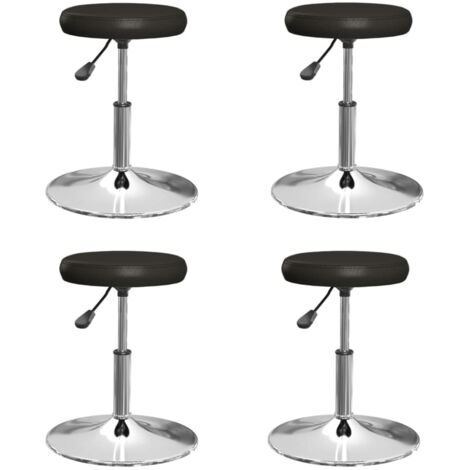 Esszimmerstühle Set von 4 schwarz Kunstleder