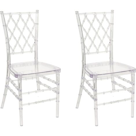 Esszimmerstuhl 2er Set CLARION Transparent