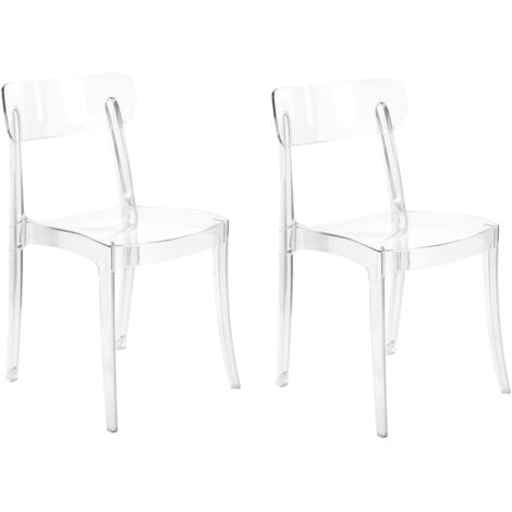 Esszimmerstuhl 2er Set COVINGTON Transparent