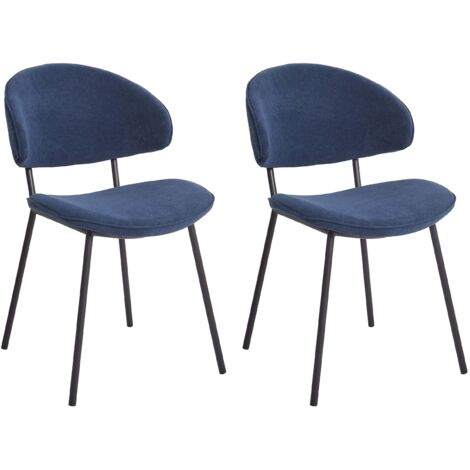 Esszimmerstuhl 2er Set KIANA Dunkelblau