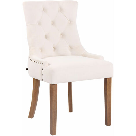Esszimmerstuhl Aberdeen Samt creme antik-hell