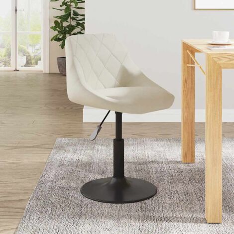 Esszimmerstuhl Creme Samt vidaXL