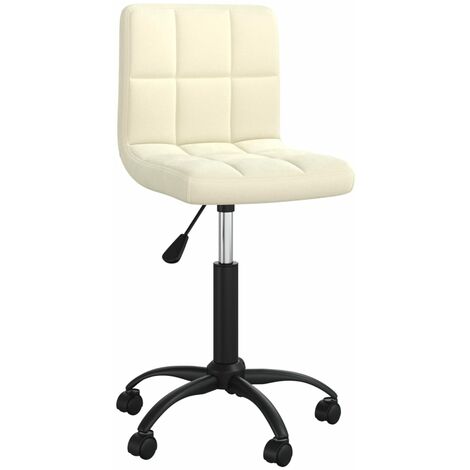 Esszimmerstuhl Drehbar Creme Samt vidaXL