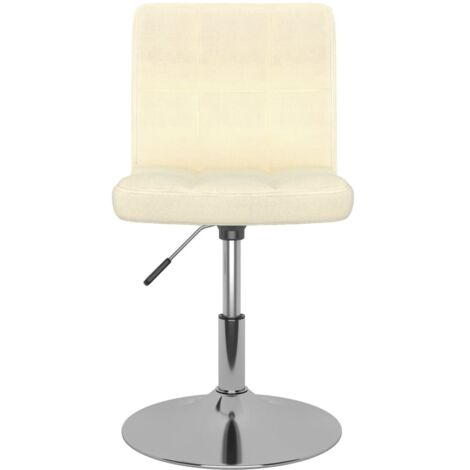 Esszimmerstuhl Drehbar Creme Stoff vidaXL