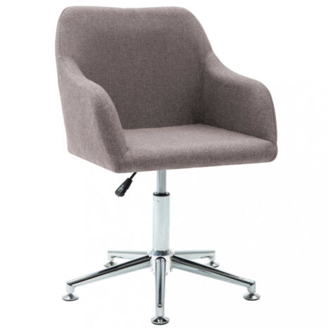 Esszimmerstuhl Drehbar Taupe Stoff vidaXL