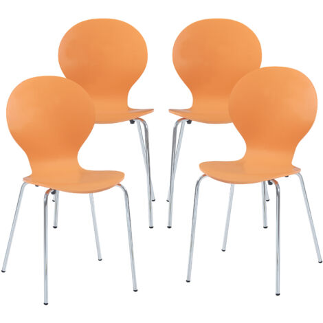 Esszimmerstuhl Etne 4er Set Orange [en.casa]