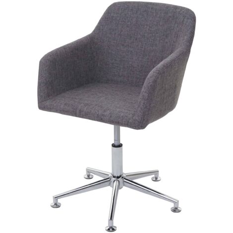 Esszimmerstuhl HHG-834, Drehstuhl Loungesessel, höhenverstellbar Textil, grau