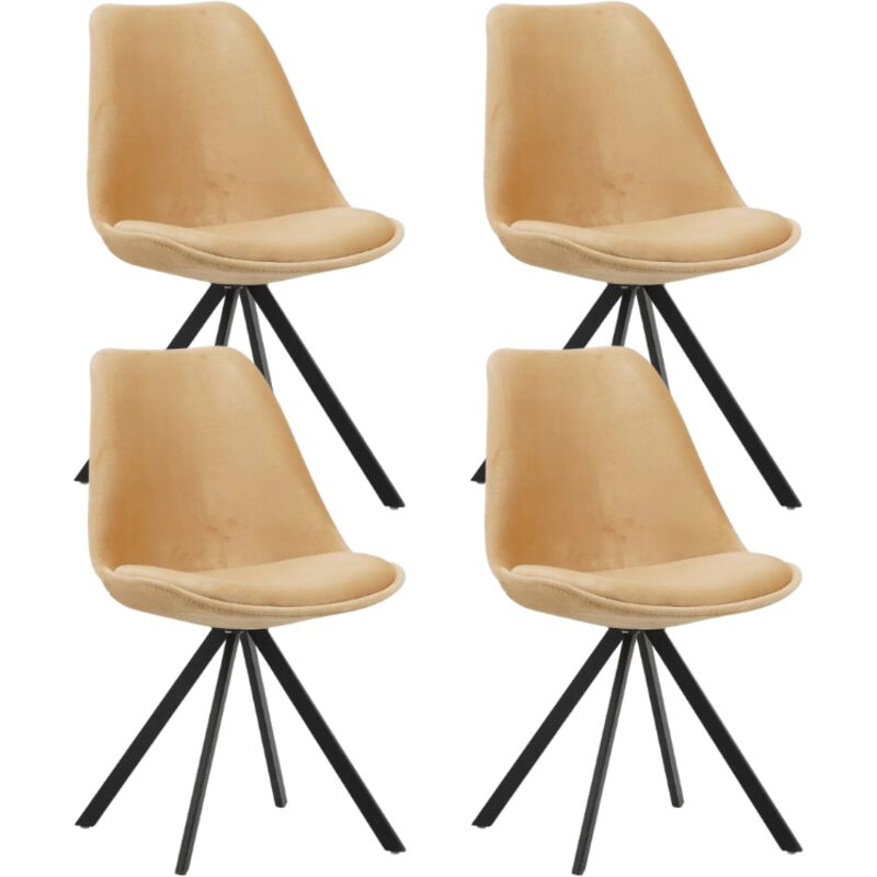 Dimehouse Esszimmerstuhl Jace Velvet Beige - Ohne Armlehnen