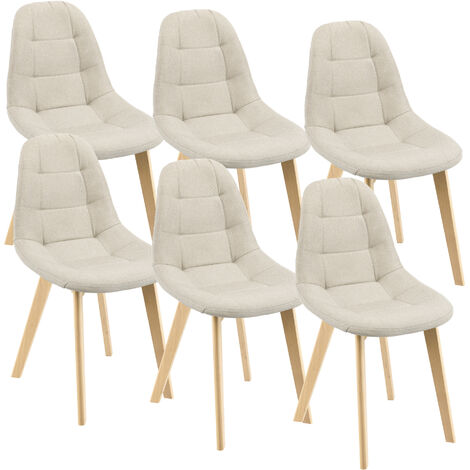 Esszimmerstuhl Kopparberg 6er-Set Beige en.casa