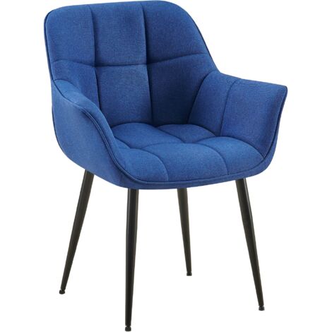 Esszimmerstuhl Roseville blau Stoff