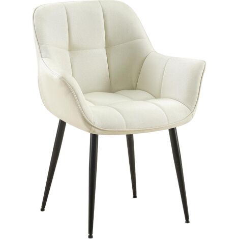 Esszimmerstuhl Roseville creme Stoff