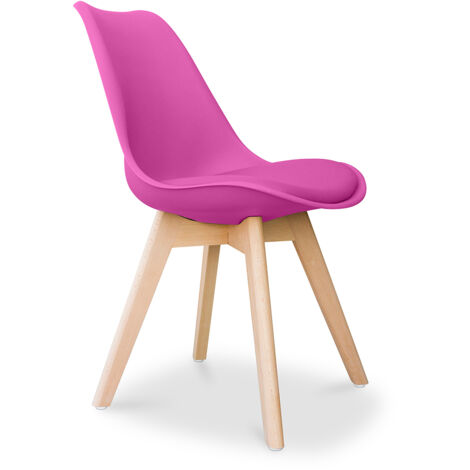 Esszimmerstuhl - skandinavischer Stil - Denisse Fuchsia