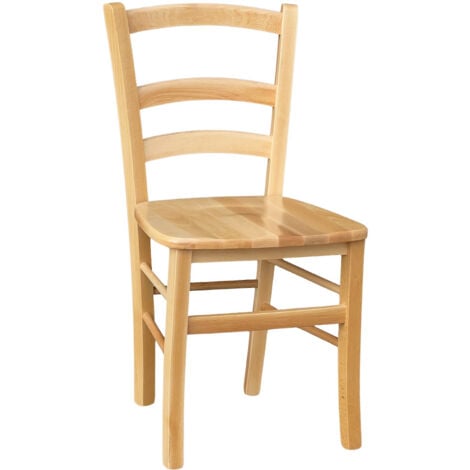 OKAFFAREFATTO Esszimmerstuhl Venezia aus natürlichem Massccio mit massiver Sitzfläche