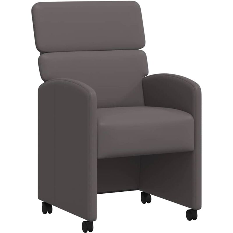 Esszimmerstühle Mit Rollen 2 Pcs Grau 58 X 65 X 98 Cm Vidaxl