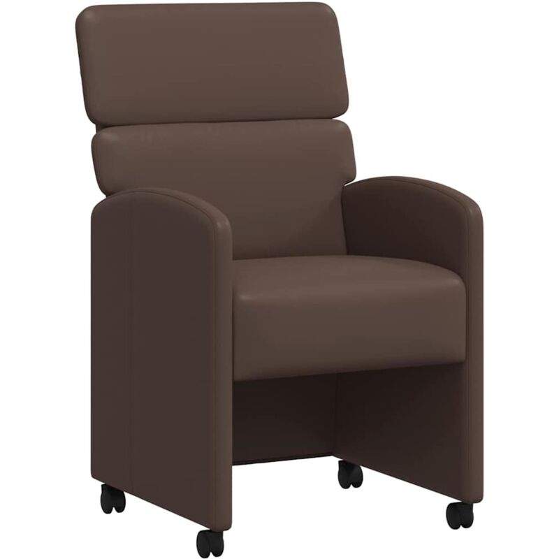 Esszimmerstühle Mit Rollen 2 Pcs Braun 58 X 65 X 98 Cm Vidaxl