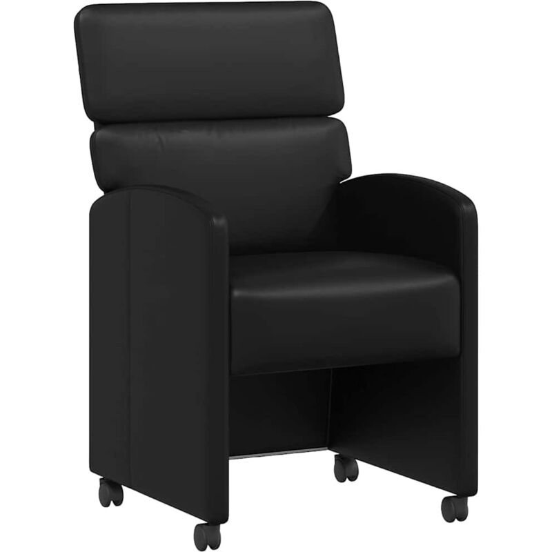 Esszimmerstühle Mit Rollen 2 Pcs Schwarz 58 X 65 X 98 Cm Vidaxl