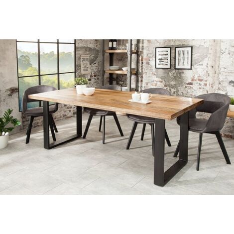 Esszimmertisch Industrial Design 160 x 90 cm Holz Metall Esstisch