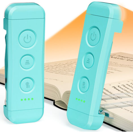 Esta lámpara de lectura recargable por USB, una luz LED portátil con clip, ofrece tres colores de luz ámbar y cinco niveles de brillo ajustables. Compacta y resistente, es el regalo perfecto para los