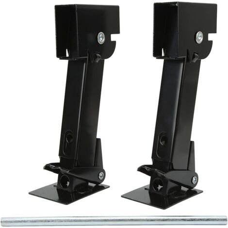 Estabilizador de remolque, 2 gatos estabilizadores de hierro, soporte de 650 lb, capacidad de elevación de 1000 lb, estabilizadores telescópicos ajustables, accesorios para remolques