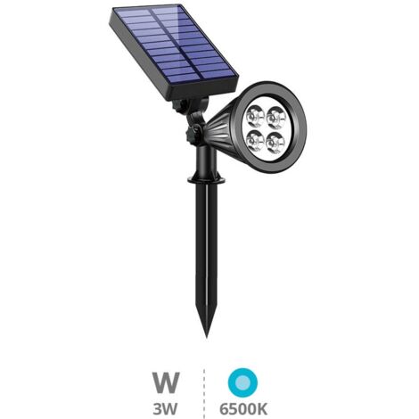 Estaca jardín solar LED Alezu 6500K IP67 regulable