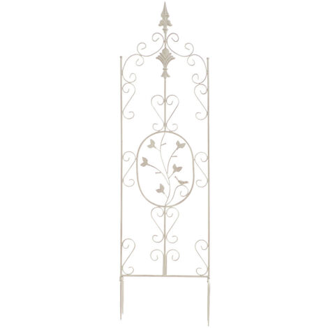 Estaca para plantas trepadoras altura 122 cm de metal color crema envejecido 100003869