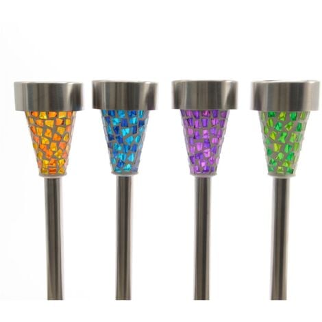Estaca Solar Exterior Plástico 39cm ColoresSurtidos Jardín