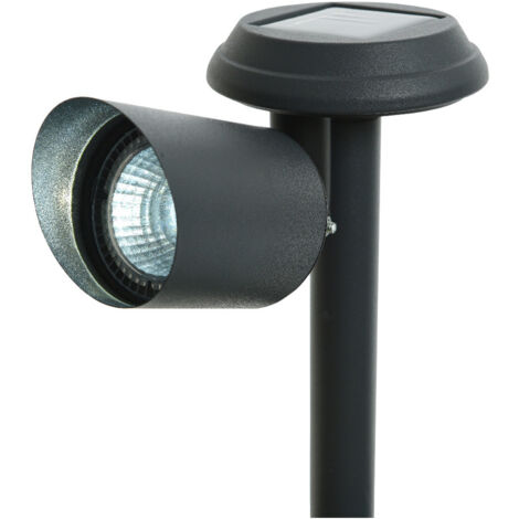 Estaca Solar LED Aluminio 3lm 45° IP44 6400K LuzFría 17x10x25.5cm Marca