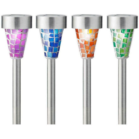 Estaca solar mosaico exterior 39cm colores / modelos surtidos