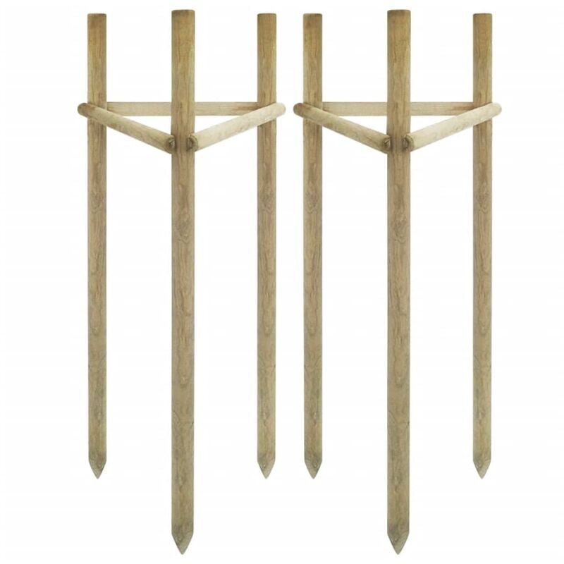 

Estacas de árbol 2 uds madera pino impregnada 50x45x170 cm