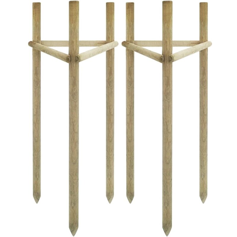

Estacas de árbol 2 uds madera pino impregnada 50x45x170 cm - Vidaxl
