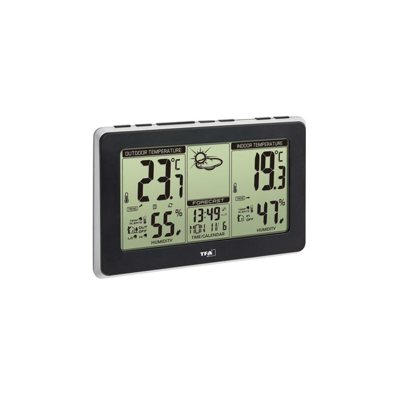 Tfa Dostmann - estacion meteorologica digital sensor termo-higro negro - 35.1151.01