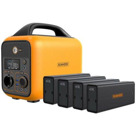 Estación Batería Portátil Runhood Rallye 600 1296Wh con 4 Módulos Intercambiables  Naranja,Negro   IluminaShop