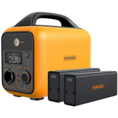 Estación Batería Portátil Runhood Rallye 600 648Wh con 2 Módulos Intercambiables Naranja,Negro IluminaShop