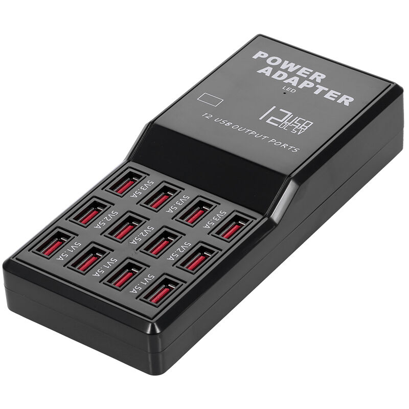 

Estacion de carga inteligente con 12 puertos Base de carga USB Cargador USB de compatibilidad universal Estacion de carga para uso familiar y de