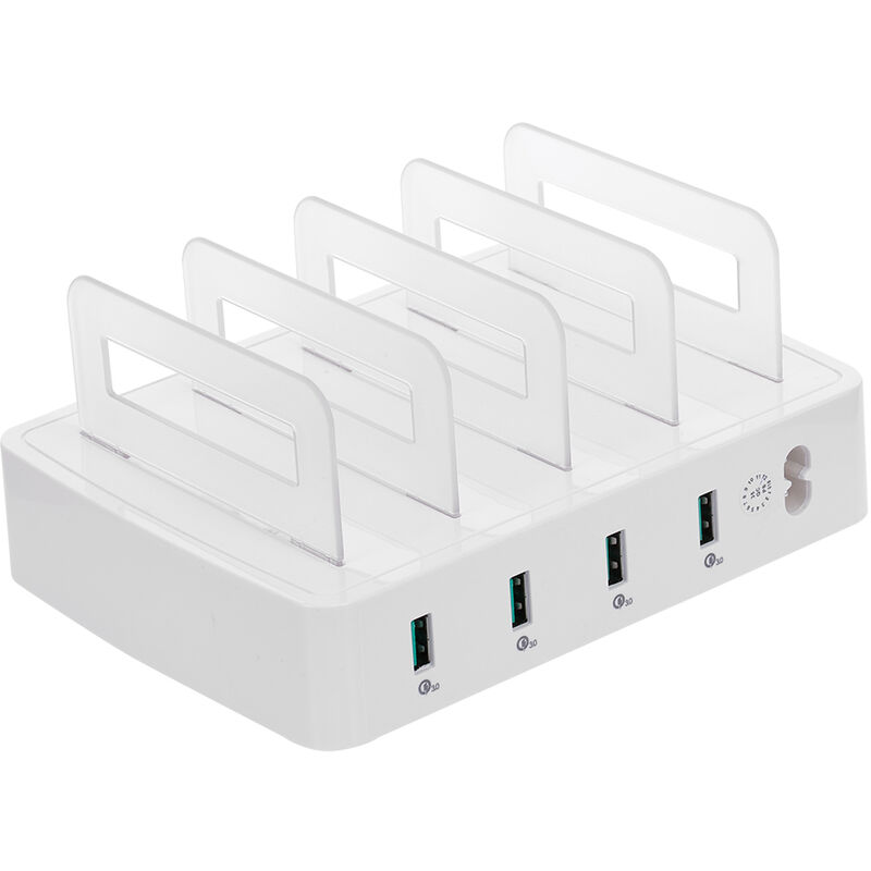 

Estacion de carga inteligente con 4 puertos USB QC3.0 Base de carga de la estacion de carga de compatibilidad universal para uso familiar y de