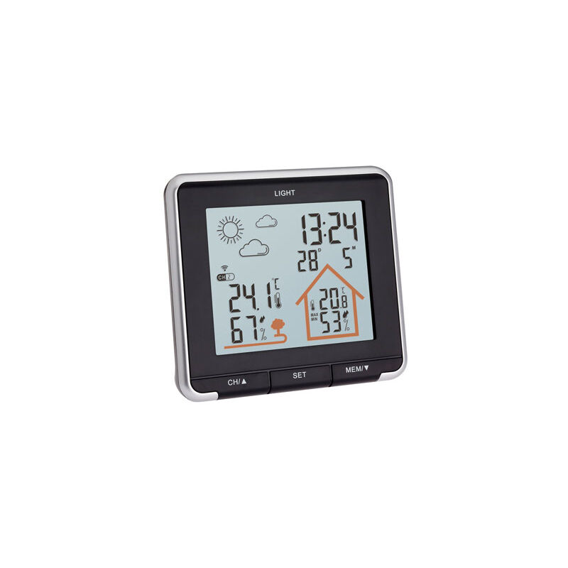 

Estacion Meteo Digital Negro Sensor de Temperatura - Herter