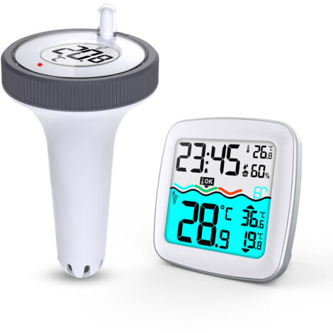 Estación meteorológica con sensor de piscina BD-913 blanco