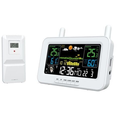 Estación meteorológica con sensor externo