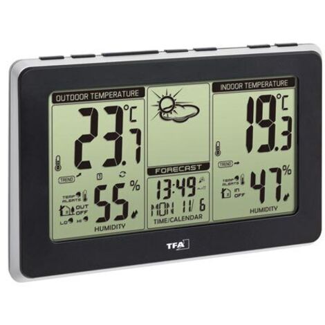 ESTACION METEOROLOGICA DIGITAL SENSOR TERMO-HIGRO NEGRO - 35.1151.01