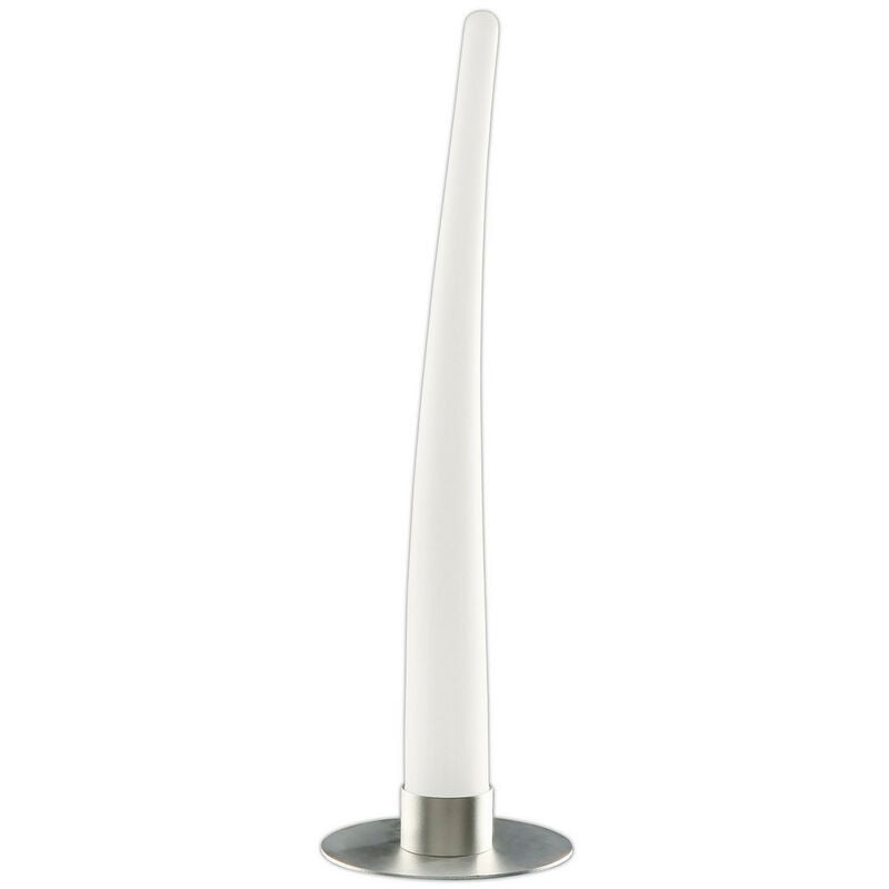 Inspired Mantra Estalacta Table Lamp 1 Light GU10 Indoor/Outdoor IP44, Silver/Opal White