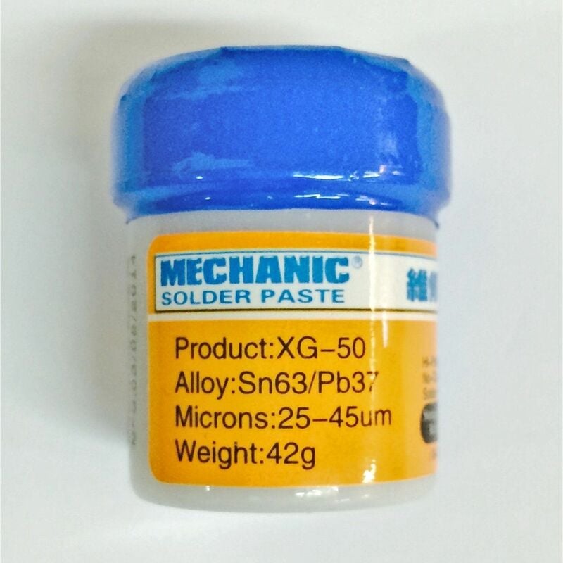 

Estaño en pasta para soldar XG-50 Sn63/Pb37 (10CC - 42GR) - Mechanic