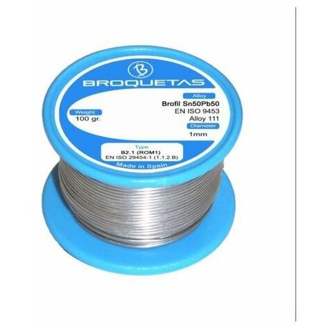 ESTANO PLOMO EN ROLLO 50SN 50PB 1MM 100GR CON FLUX
