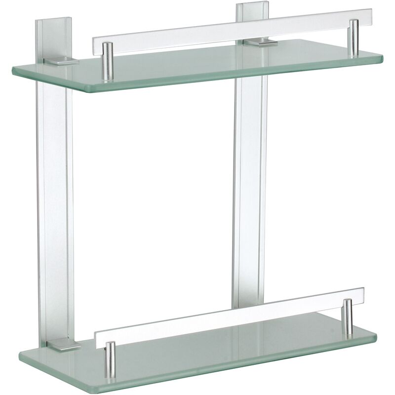

Msv - Estante 2 Niveles De Aluminio Y Vidrio Tabarca 30 X 13 Cm