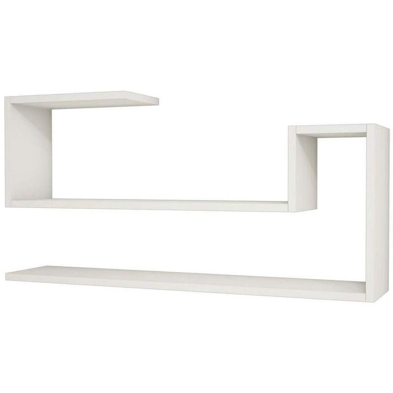

Homemania Estante de pared Airy blanco 100x22x50 cm - Blanco