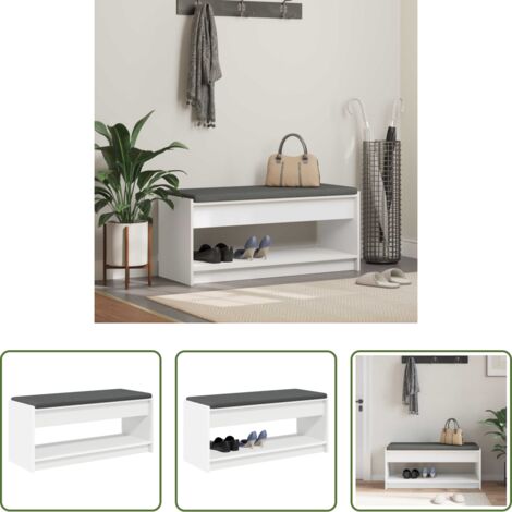Estante -  Banco de entrada 103 x 38 x 45 cm Madera Ingenierizada y Tela