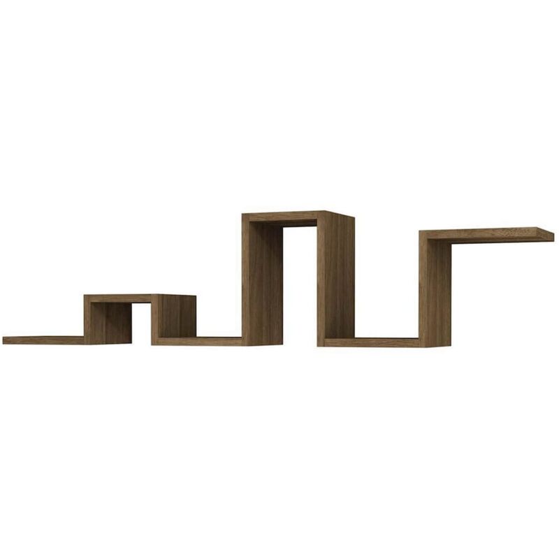 

Homemania Estantería de pared Bumpy nogal 131x22x30 cm - Marrón