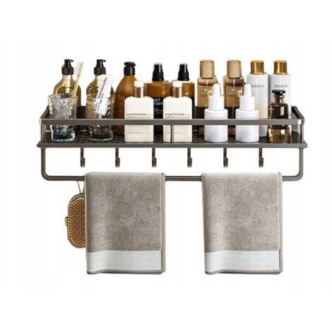 ESTANTE COCINA Ganchos Individuales Baño DUCHA METAL Alu 60cm