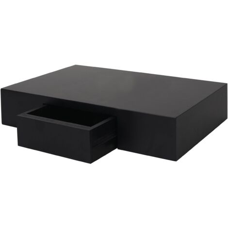Estante colgante de pared con cajón 40cm negro 040005681