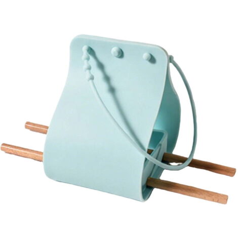 Estante colgante para semillas de comederos de pájaros, comedero de pájaros impermeable de silicona, contenedor de semillas secas fácil de colgar, comedero decorativo para jardín - azul